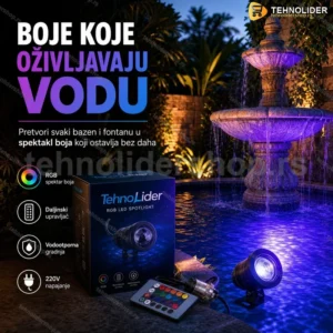 Led RGB Lampa Za Fontane I Bazene 220v