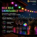 Led RGB lampice za dekoraciju dvorista ili kuce 10m sa aplikacijom