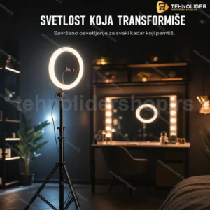 LED ring svetlo 36 cm sa stativom za fotografisanje