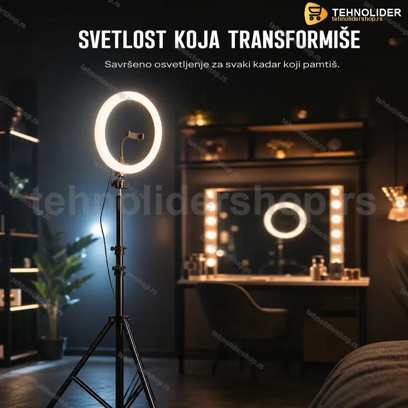 LED ring svetlo 36 cm sa stativom za fotografisanje LED ring svetlo 36 cm sa stativom za fotografisanje