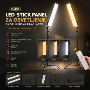LED Štap Panel RL-150 sa Daljinskim za Foto i Video
