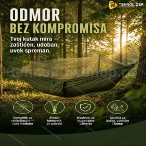 Lezaljka Ljuljaska Za Drvo i Bastu sa komarnikom