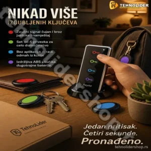 Lokator Ključeva sa Zvučnim Signalom – Set od 4 Privezka