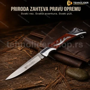 Lovački preklopni nož Columbia A140 sa drvenom drškom