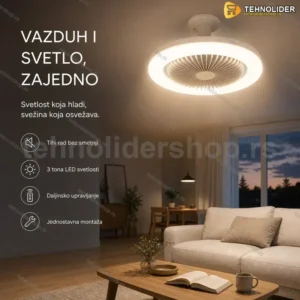 Luster Ventilator – 2 u 1 rešenje za osveženje i osvetljenje prostora!