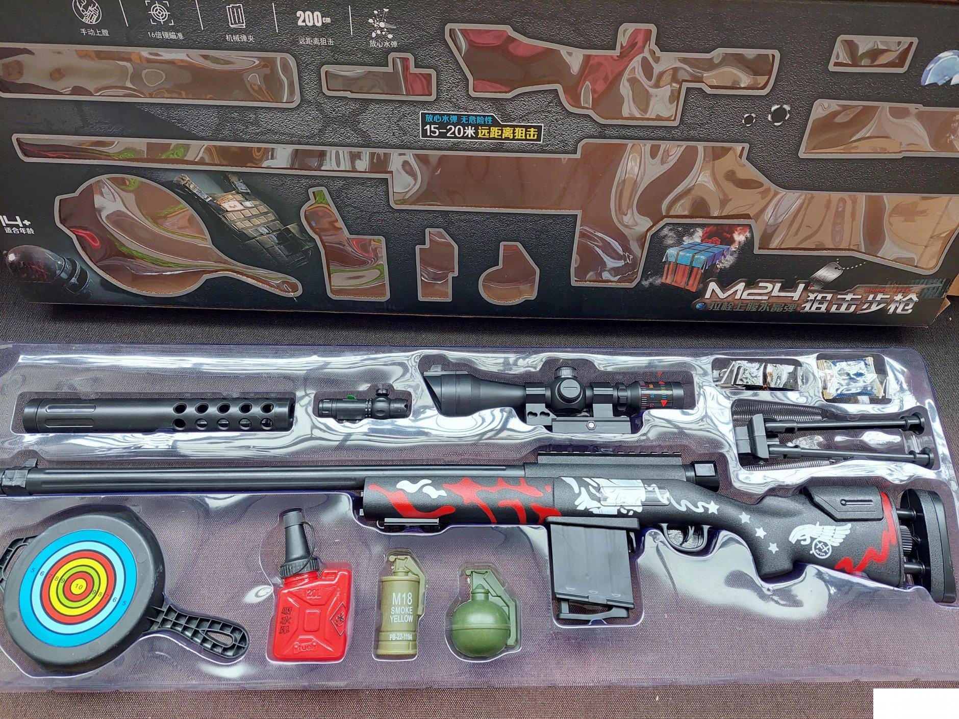 M24 puska snajper sa laserom i gel kuglicama snajper sa gelom - detalji