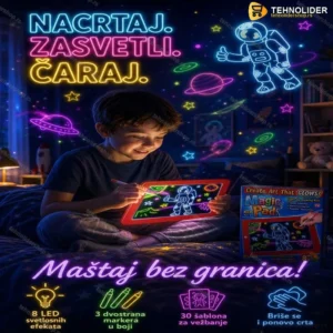 Magična Tabla za Crtanje Magic Pad – Svetleća LED Tabla za Decu