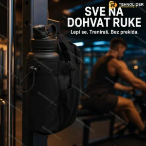 Magnetna torba za teretanu — lepi se za sprave, vodootporna, više pregrada