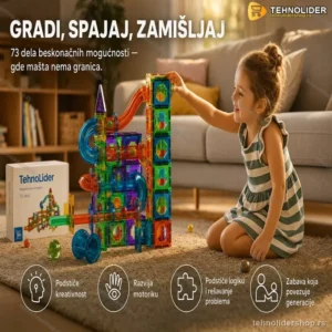 Magnetne Kocke 3D – Set od 73 Dela za Kreativnu Igru i Učenje