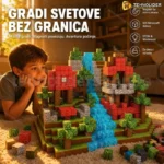 Minecraft Magnetne Kocke 500delova – Kreativni Magnetni Set za Sate Maštovite Igre-Najpovoljnije