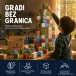 Magnetne Magične Kocke – Set od 76 Delova za Kreativnu Gradnju