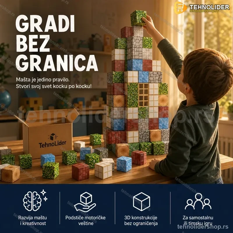 Magnetne Magične Kocke – Set od 76 Delova za Kreativnu Gradnju Magnetne Magične Kocke – Set od 76 Delova za Kreativnu Gradnju