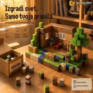 Magnetne Magične Kocke – Set od 80 Delova za Kreativnu Igru i Gradnju