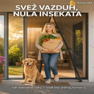 Magnetni komarnik za vrata sa automatskim zatvaranjem — univerzalne dimenzije