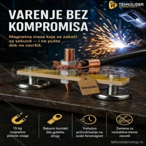 Magnetni Konektor Mase za Varenje – 15 kg Potisna Snaga