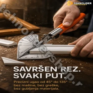 Makaze za Sečenje pod Uglom 45–135° za Drvo, Plastiku i PVC Žljebove