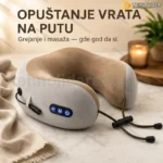 Masažer za vrat u obliku slova U sa grejanjem i memorijskom penom