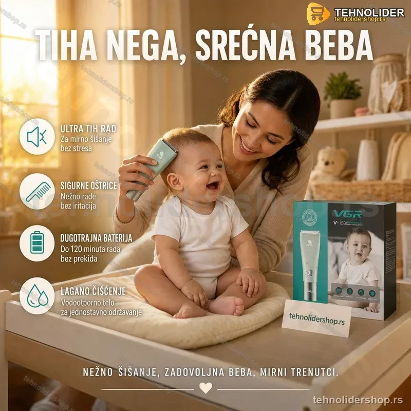 VGR V-153 Mašinica za Šišanje Beba – Tiha i Bezbedna VGR V-153 Mašinica za Šišanje Beba – Tiha i Bezbedna