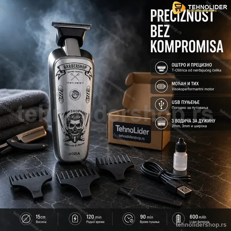 Rozia HQ-315 Mašinica za Šišanje i Brijanje – Precizno Crtanje i Negu Rozia HQ-315 Mašinica za Šišanje i Brijanje – Precizno Crtanje i Negu