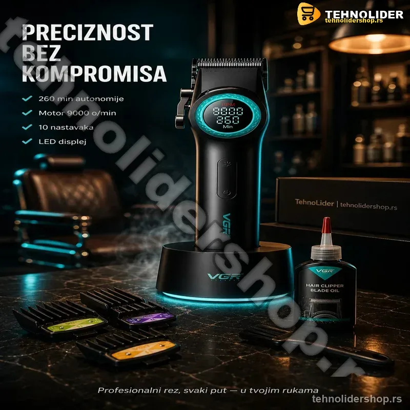 | Najbolja cena | TehnoliderShop Mašinica za šišanje kose sa setom nastavaka