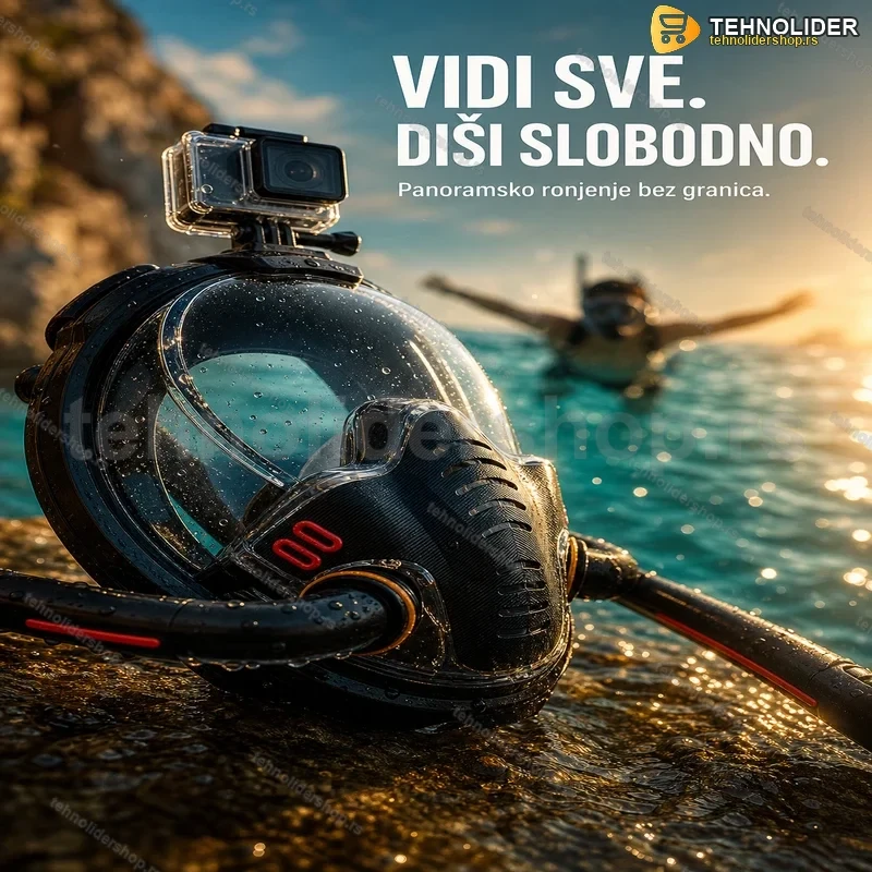 maska-za-ronjenje-sa-dve-disaljke-crna-tehnolidershop Maska za Ronjenje sa Dve Disaljke i 180° Panoramskim Pogledom – Crna