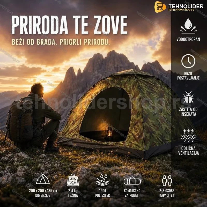 Maskirni šator za kampovanje Maskirni šator za kampovanje