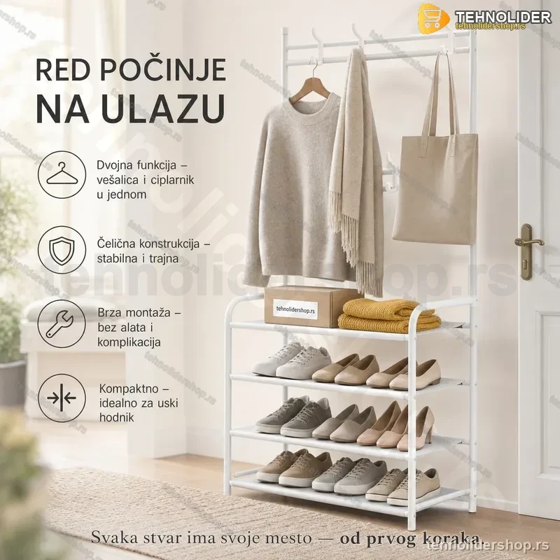 Metalni čiviluk sa cipelarnikom Metalni čiviluk sa cipelarnikom