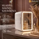 Mini frižider 4L sa ogledalom i led svetlom 220v i 12v