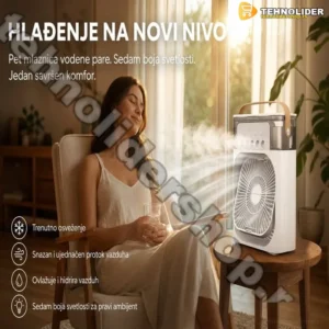 MINI KLIMA 5U1 VODENA MAGLA DIFUZOR
