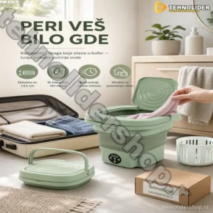 Mini Sklopiva Mašina za Veš – Kompaktno Pranje Bilo Gde