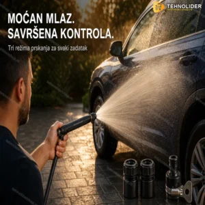 Set mlaznica za baštensko crevo sa 3 režima prskanja — mesing i ABS