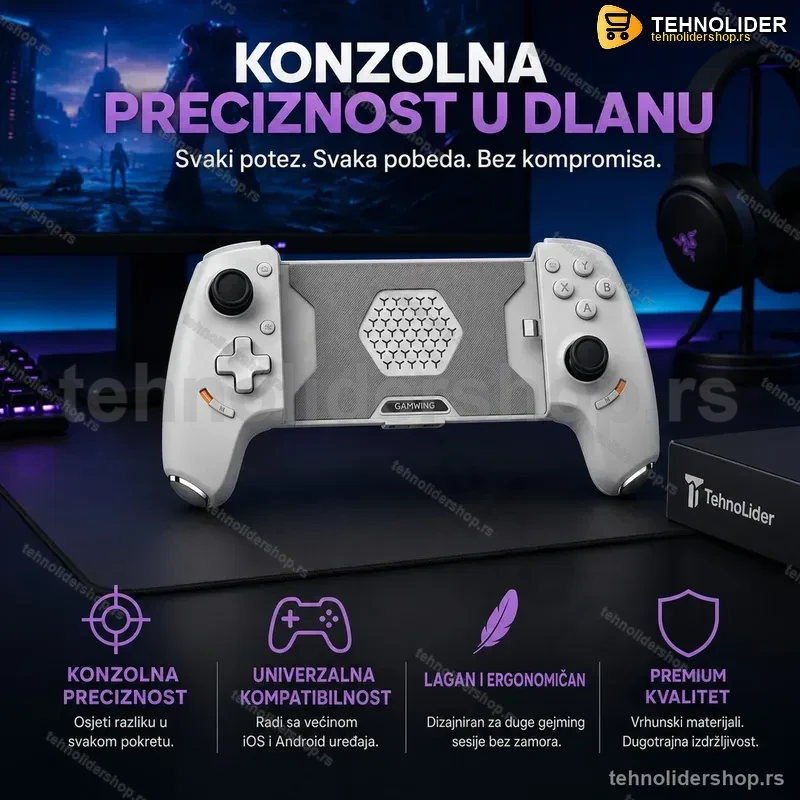 Aobian Mak Mobilni Kontroler za Igre – Tip-C Džojstik sa Holovim Okidačem Aobian Mak Mobilni Kontroler za Igre – Tip-C Džojstik sa Holovim Okidačem