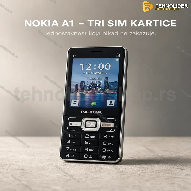 Mobilni telefon Nokia A1 sa 3 sim kartice Srpski meni Mobilni telefon Nokia A1 sa 3 sim kartice Srpski meni