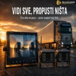Monitor 7inci + dve wifi bezicne kamere za kamion, kombajn