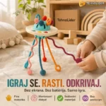 Montessori Edukativna Igračka sa Trakama za Razvoj Motorike