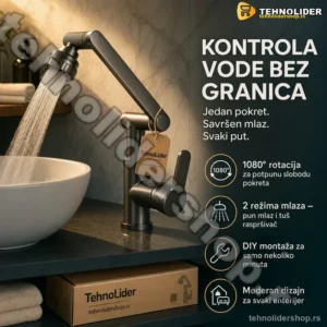 Multifunkcionalna Slavina sa Rotacijom 1080° — za Kuhinju i Kupatilo