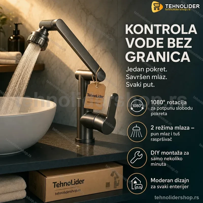 Multifunkcionalna Slavina sa Rotacijom 1080° — za Kuhinju i Kupatilo Multifunkcionalna Slavina sa Rotacijom 1080° — za Kuhinju i Kupatilo