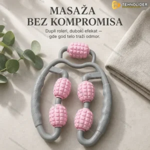 Multifunkcionalni masažer za vrat, noge i celulit sa duplim rolerima