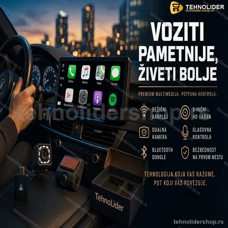 Multimedia za Auto i Kombi 9 Inca – CarPlay, Android Auto i Prednja Kamera Multimedia za Auto i Kombi 9 Inca – CarPlay, Android Auto i Prednja Kamera