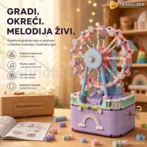 Panoramski Točak – Muzička Kutija za Sklapanje i Igru