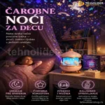 Čarobni Muzički Rotacioni Projektor Zeka Vrteška – Noćna Lampa za Decu