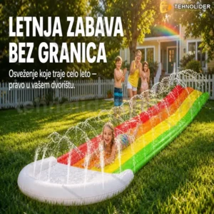 Naduvavajući vodeni tobogan sa prskalicama 465 cm
