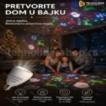 Novogodišnja LED Projektorska Sijalica – Pretvorite Dom u Prazničnu Bajku ✨🎄