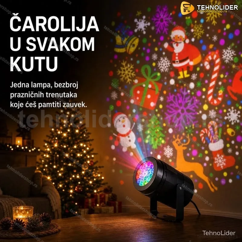 Novogodišnji PROJEKTOR sa prazničnim motivima Novogodišnji PROJEKTOR sa prazničnim motivima