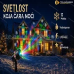 Novogodišnji vodootporni laserski projektor – 12 motiva