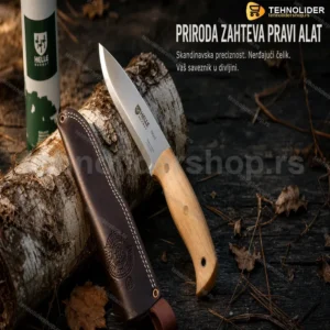 Nož za bushcraft 14C28N Scandi brušenje 285 mm