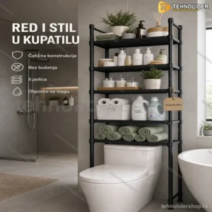 Organizator za Kupatilo Iznad WC Šolje – Čelična Polica 160 cm