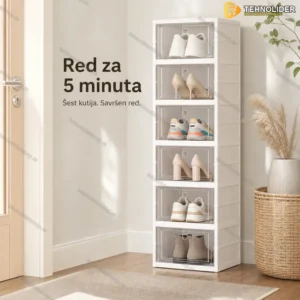 Organizator za Obuću – Set od 6 Providnih Kutija za Sortiranje