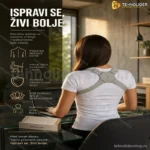 Pametni Korektor Držanja Leđa i Kičme sa Vibracionim Podsetnicima