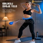 Pametni masažni obruč za vežbanje s tegom